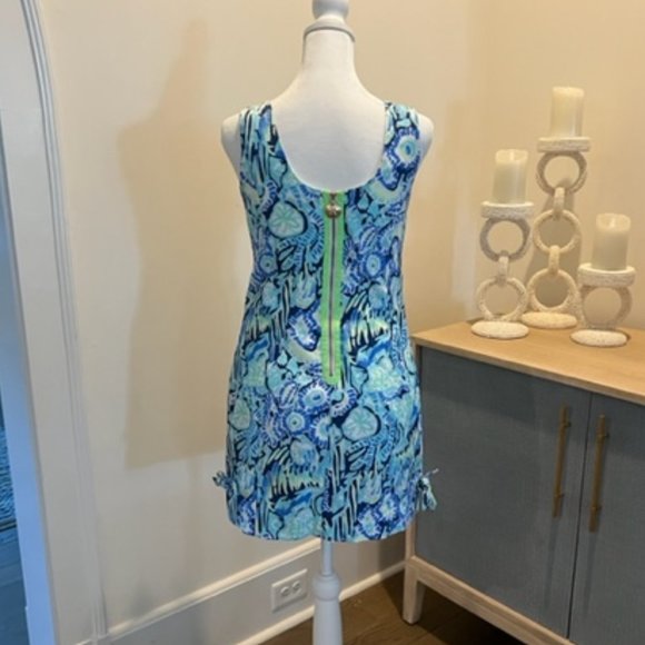 Lilly Pulitzer Delia shift dress size 0 blue green - Picture 3 of 11